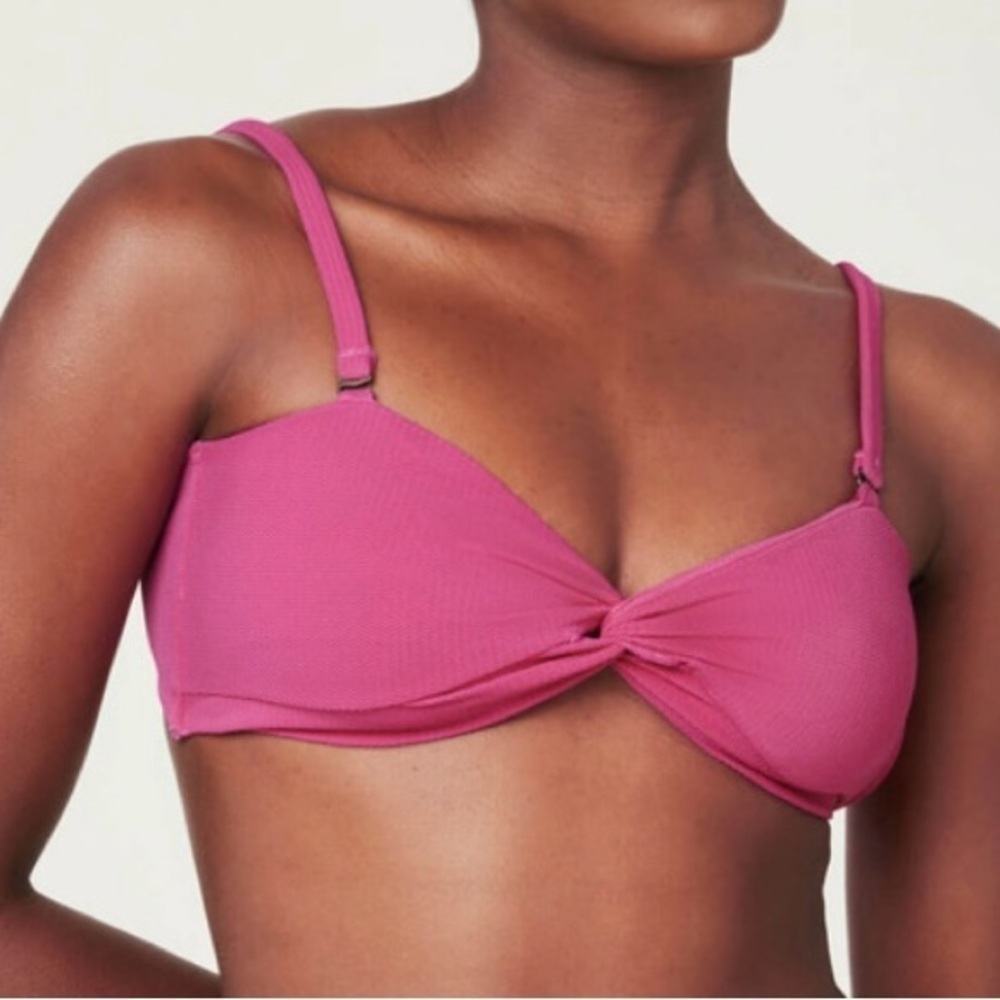 NWT Andie Swim Capri Bikini Top in Wave Orchid, Size XL